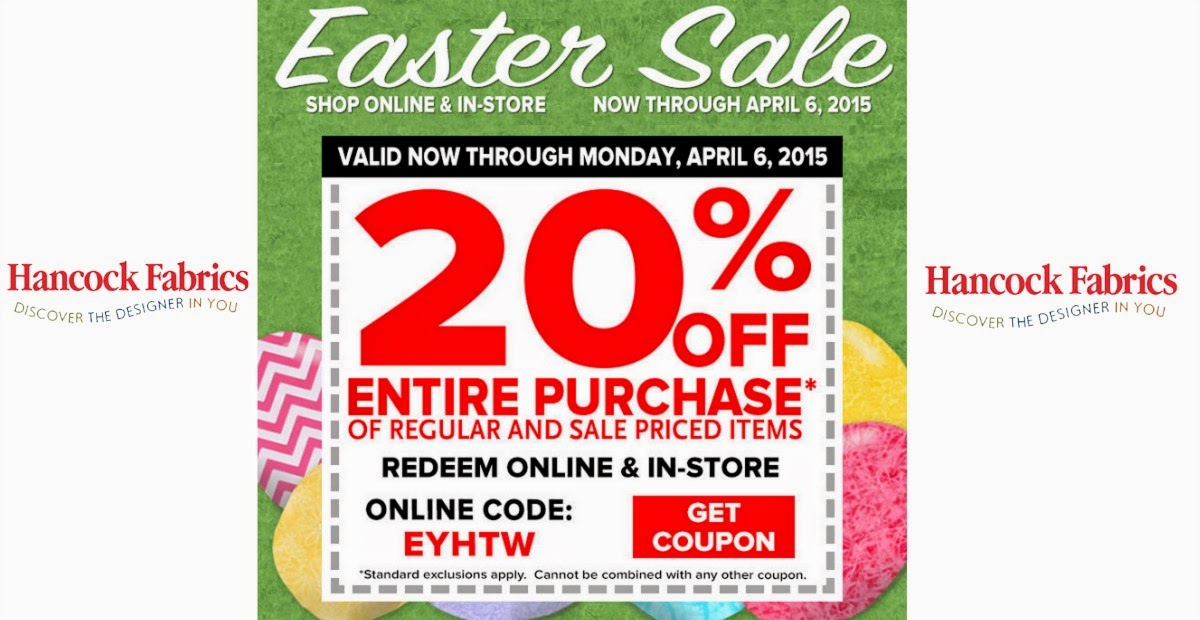 Free Printable Coupons Hancock Fabrics Coupons