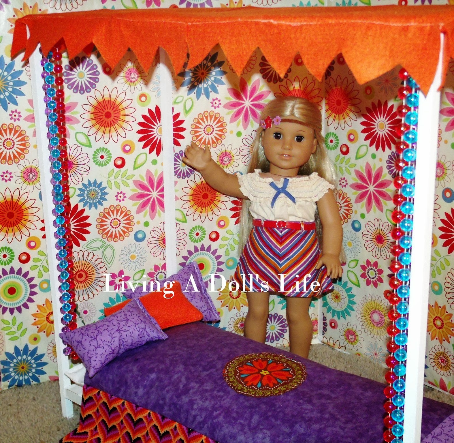 Living A Doll's Life How to Make DIY Julie's Canopy Bed