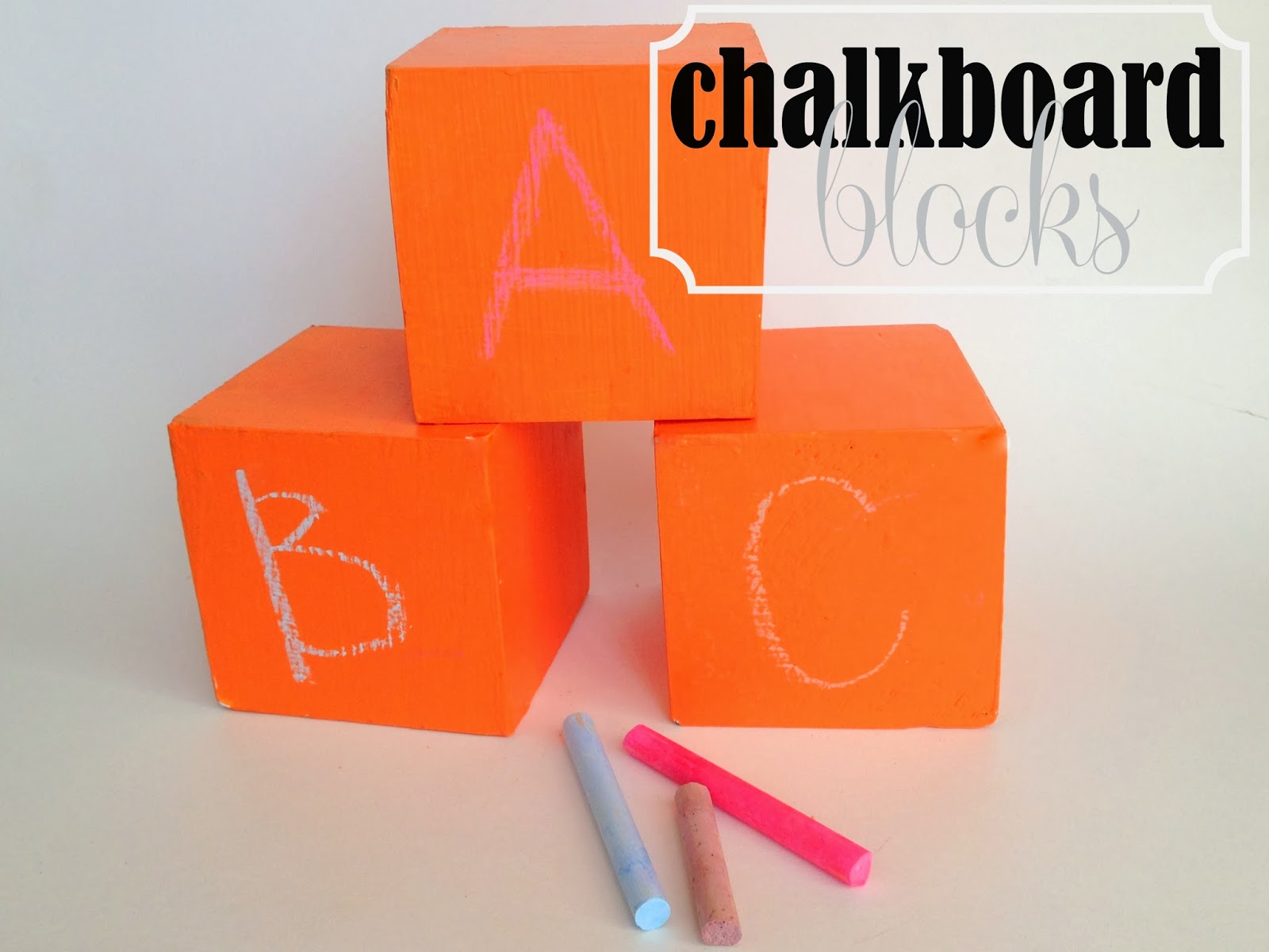 Tied Ribbon Chalkboard Blocks with Lullaby Paint