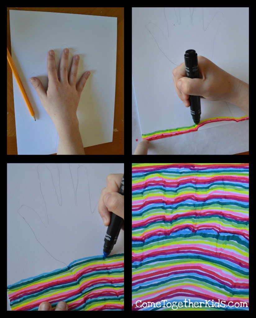 Come Together Kids Optical Illusion Handprint