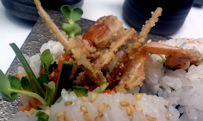 Soft Shell Crab Roll at Sushi Zen in New York, NY - Photo by Taste As You Go