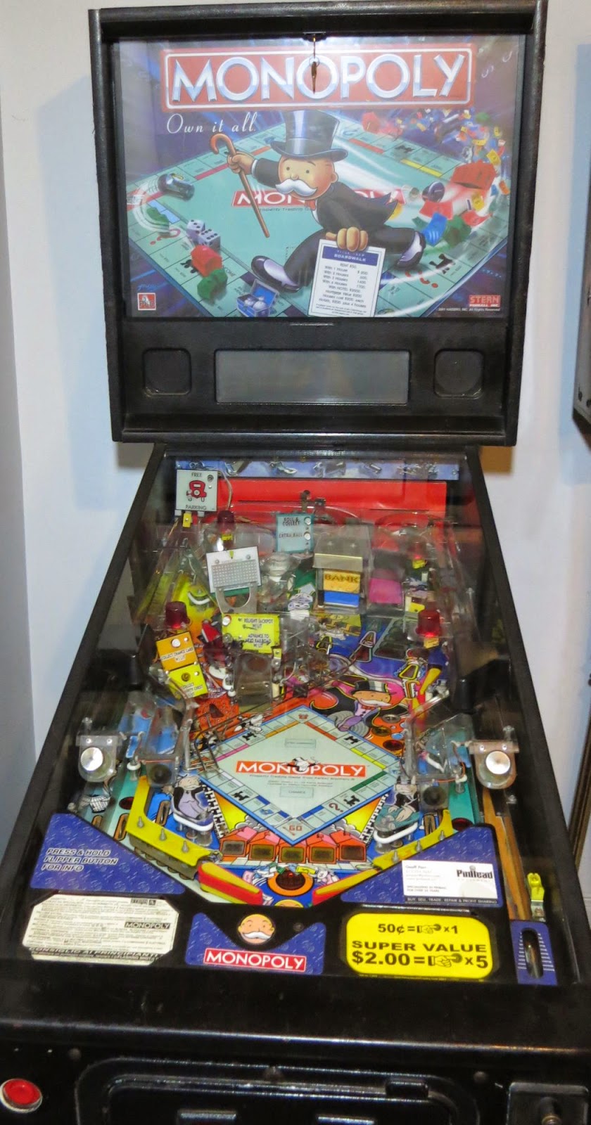 so I bought a pinball machine: introducing... Monopoly!