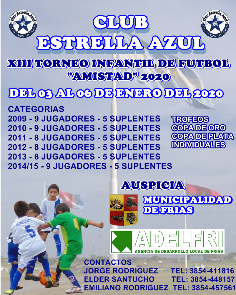 13º TORNEO AMISTAD 2020 DEL CLUB ESTRELLA AZUL