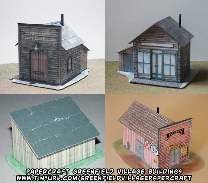 village model railway papercraft Greenfield buildings railway buildings #papercraft D/L weblog: