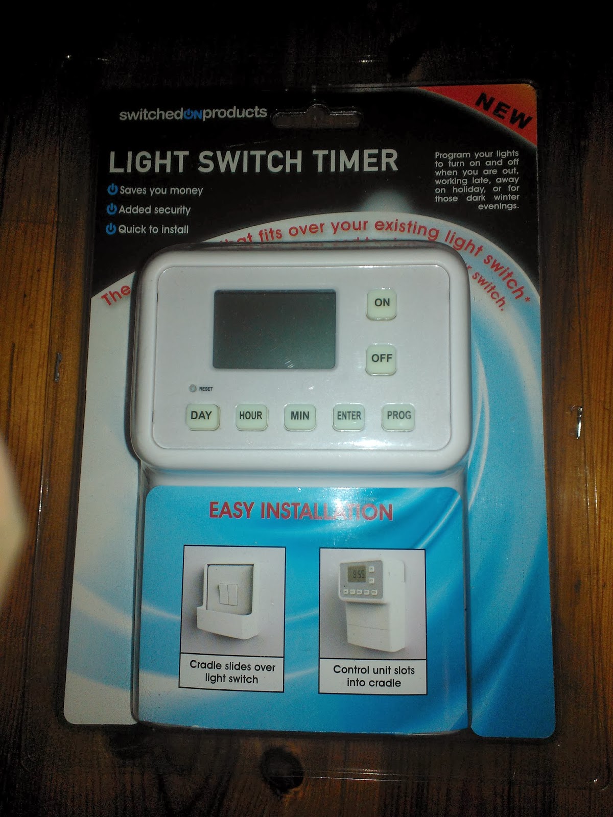 Easy to install digital light switch timer