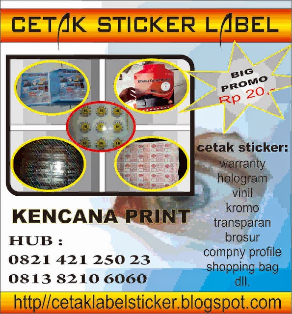 cetak label sticker