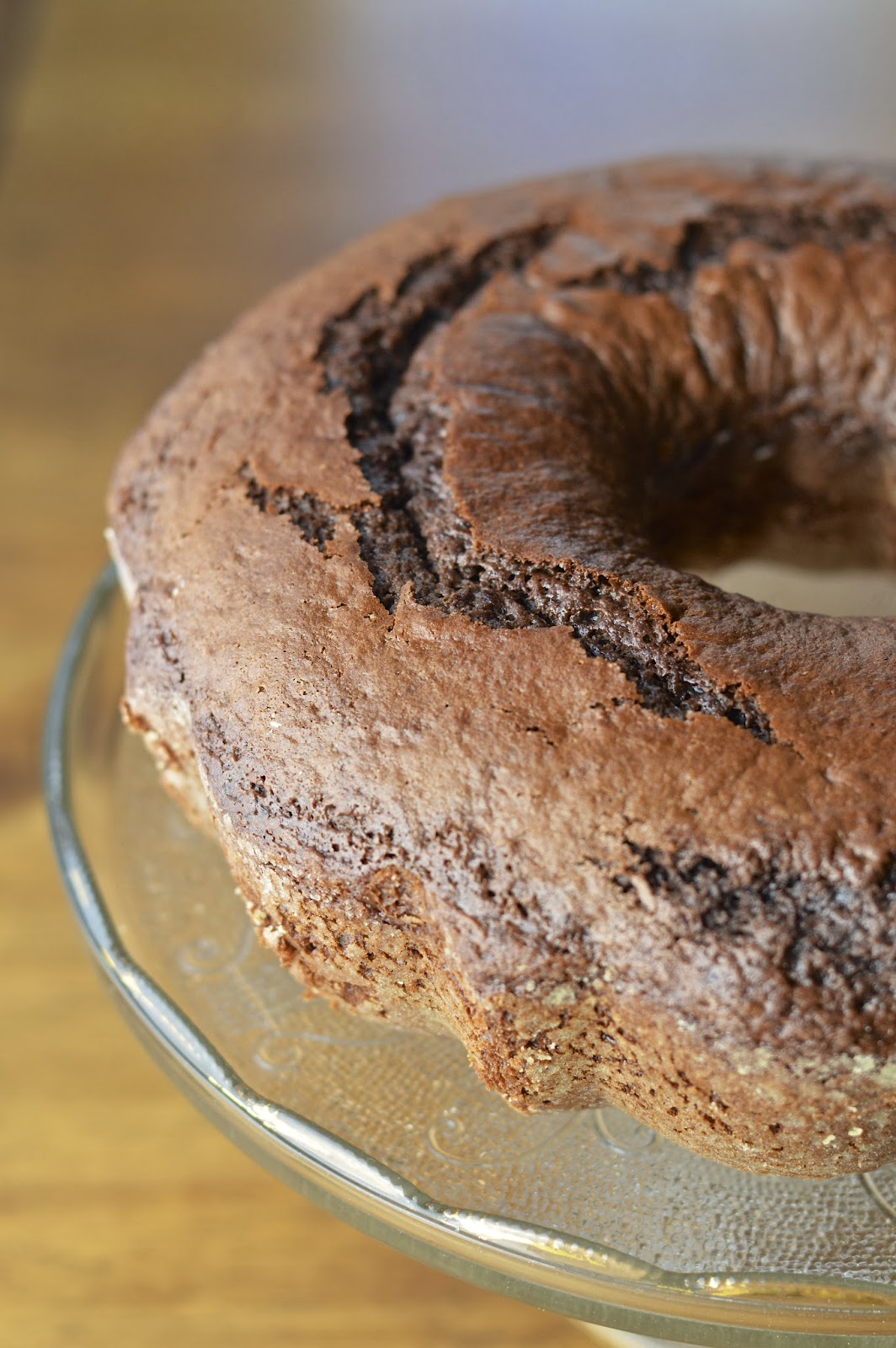 Cheater's Chocolate Pound Cake with a Pomegranate Champagne Glaze