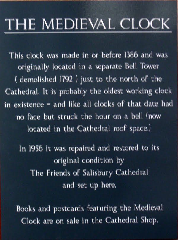 Kamaka Pottery 12th. Century Clock at Salisbury Cathedral