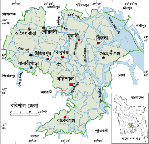 Barisal District Map