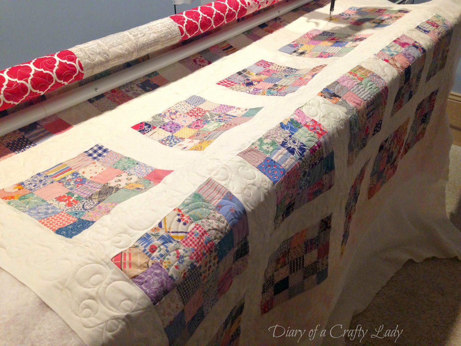 Diary of a Crafty Lady Antique Quilt Top Now a Finished Quilt!