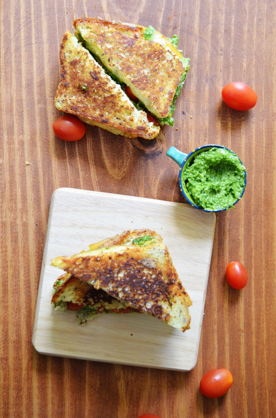 love lola spinach pesto + gouda grilled cheese