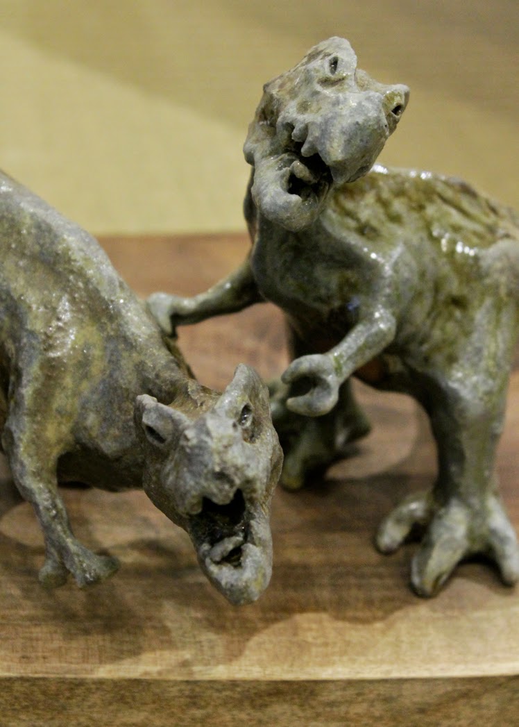 Sara Japanese Pottery Dinosaurs, Cups and Bowls by Shumpei Yamaki