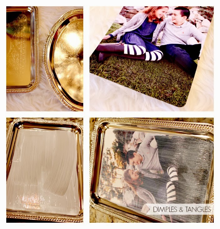 DOLLAR STORE METAL TRAY ORNAMENTS Dimples and Tangles