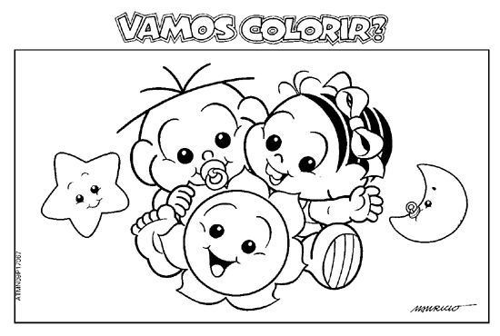 Fazendo a Minha Festa para Colorir: Imagens Turma da Mônica Baby