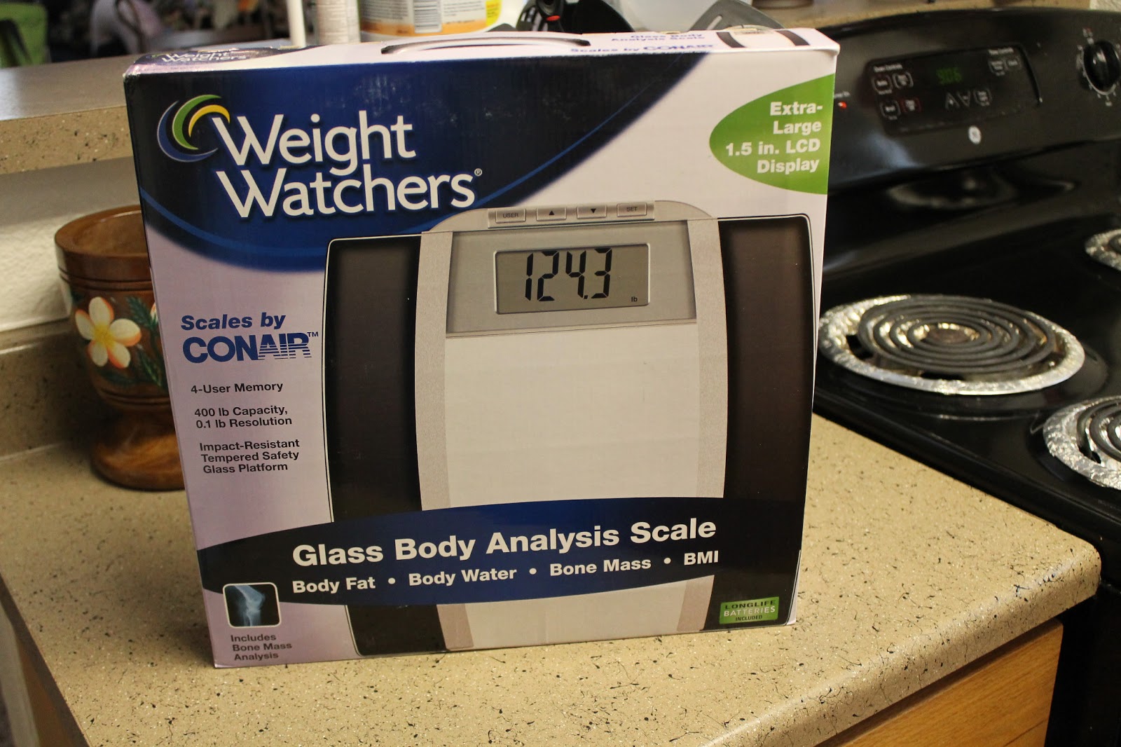 WW Scales by Conair Digital Glass Bathroom Scale 400 Lbs. Capacity NEW