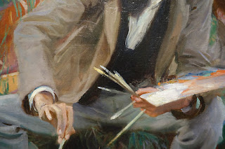 Detail of painting by John Singer Sargent - The Met exhibition New York City