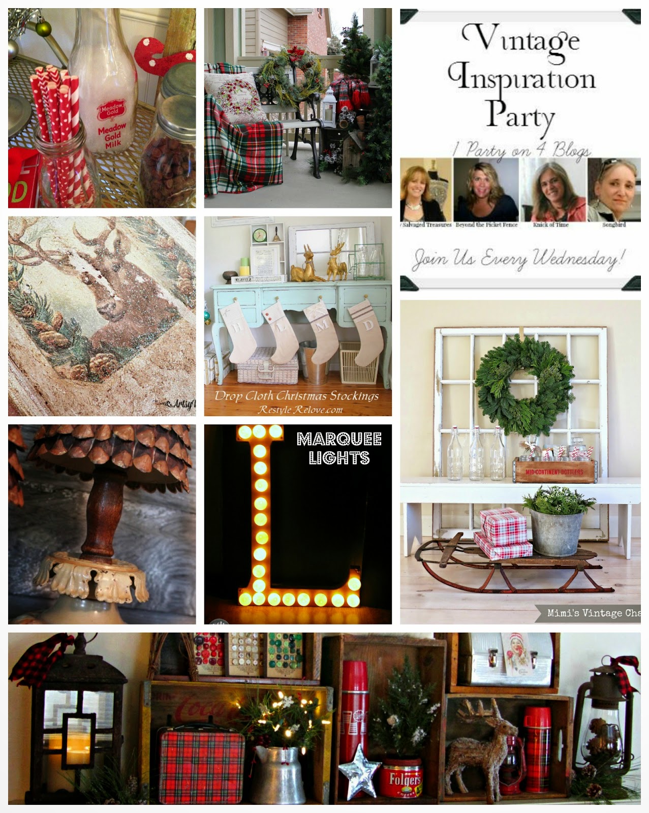 Penny's Vintage Home: Farmhouse Christmas Kitchen featuring Mason