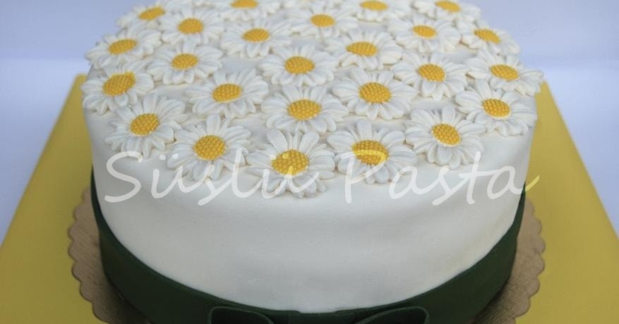 Süslü Pasta Papatya Pasta