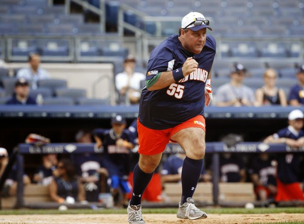 the other paper Gov. Chris Christie plays in charity softball game at