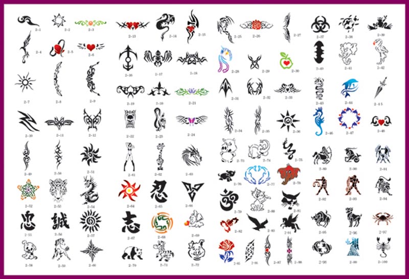 airbrush temporary tattoo stencils. Airbrush tattoos are applied with an airbrush. Usually sprayed through a 