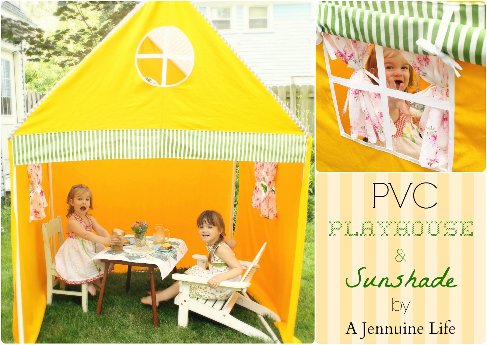 PVC Playhouse and Sunshade {create memories with kids} The Girl Creative