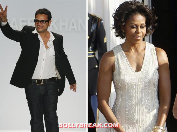 naeem khan for Michelle Obama - (2) -  Indian Designers Who Styled International Famous People