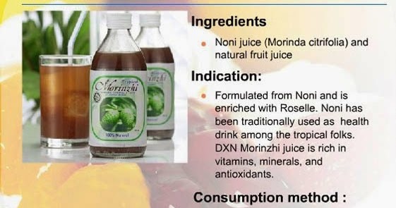 DXN Morinzhi Noni / Morinda Citrifolia Juice DXN Pakistan
