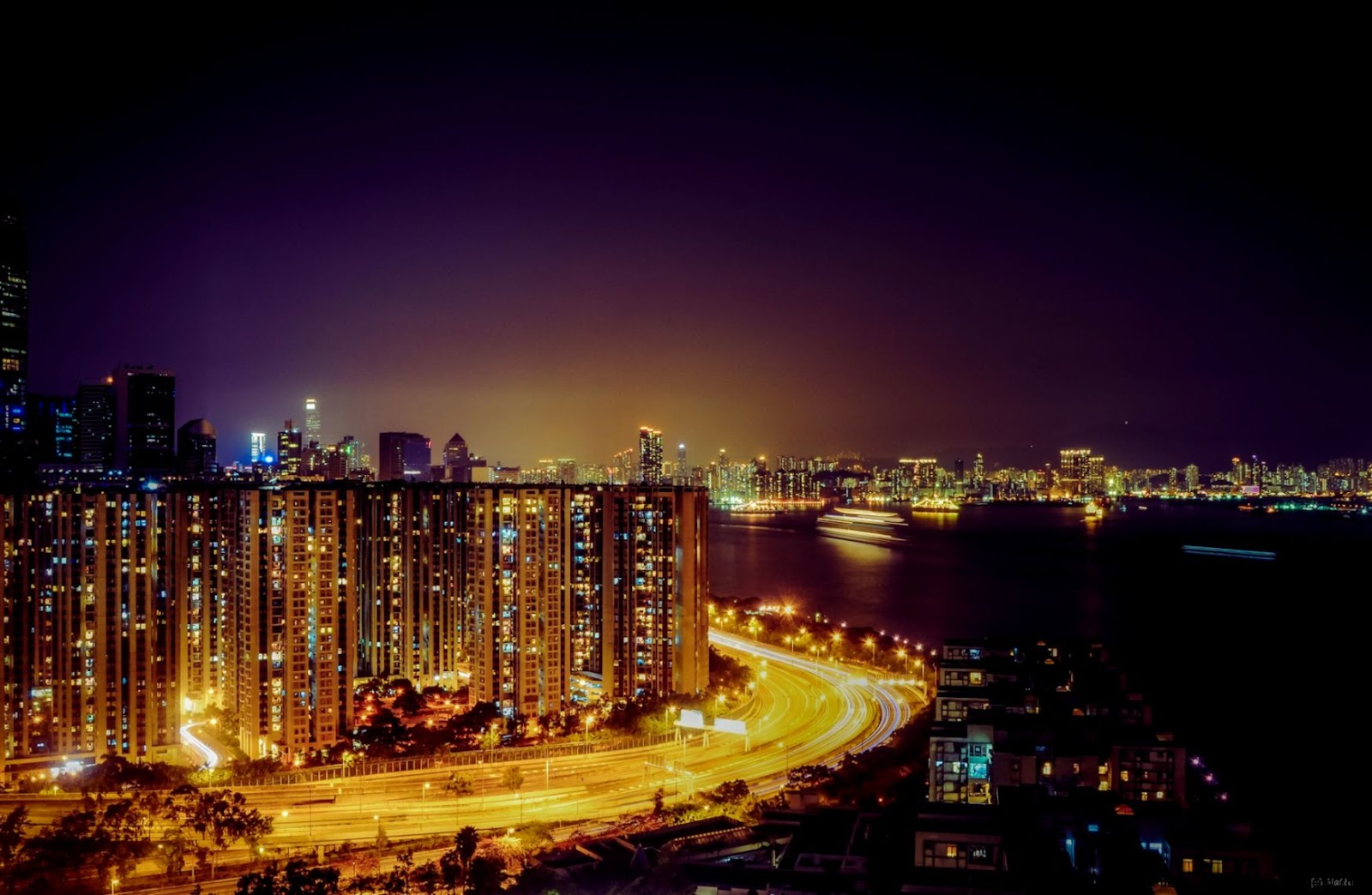 Hong Kong Night Skyline Hong Kong Night Skyline