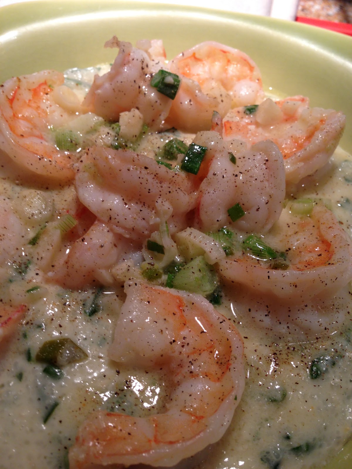 Dressed Up, Buttoned Down. Sunday Supper Shrimp & Green Grits