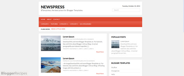 Newspress Blogger Template Newspress Blogger Template