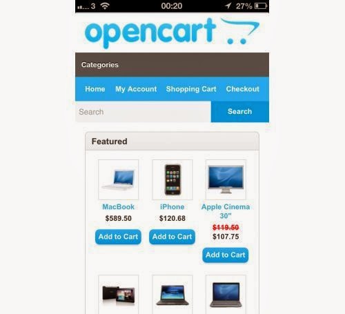 OpenCart Mobile Responsive Theme