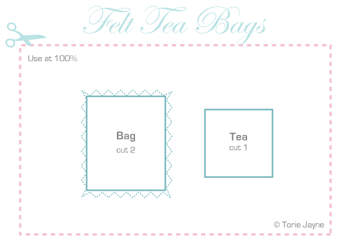 Felt tea bags pattern by Torie Jayne Felt tea bags pattern