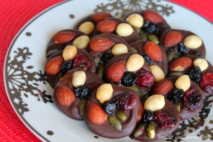 Dark Chocolate Trail Mix Bites Dessert Now, Dinner Later!