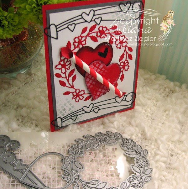 Stamping with Bibiana Red Valentine's Heart Card