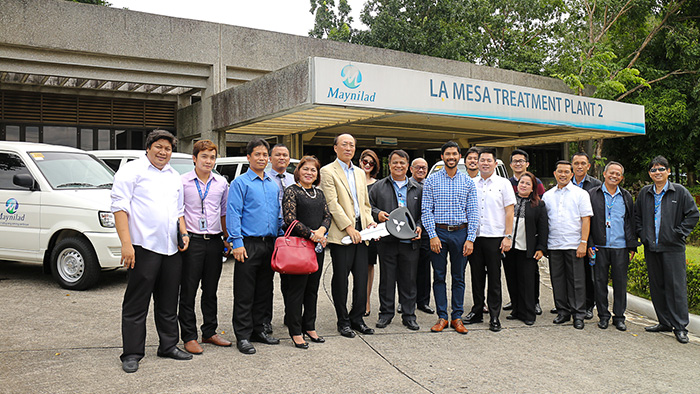 In photo are MMPC, DNS Transport, Maynilad and Citimotors, Inc. executives during the ceremonial turn-over of L300 FBs and Adventures. Key executives attending were MMPC EVP Mr. Junya Masuda (5th form the left), Mr. Allan Figueroa – Maynilad Logistics Manager (6th from the left), DNS Transport Director for Procurement, Sales and Marketing, Mr. Steeve Mago (7th from the left)and Citimotors Inc. VP for Sales and Marketing,
Mr. Carlo Ching(8th from the left). Mitsubishi Motors Philippines delivers fleet of Adventure and L300 FB to DNS Transport and Maynilad