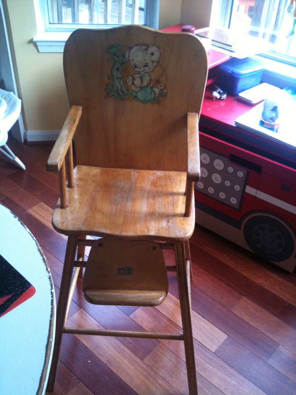 DIY Music Momma antique high chair