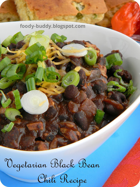 vegetarian black bean chili recipe | easy bean chili recipe