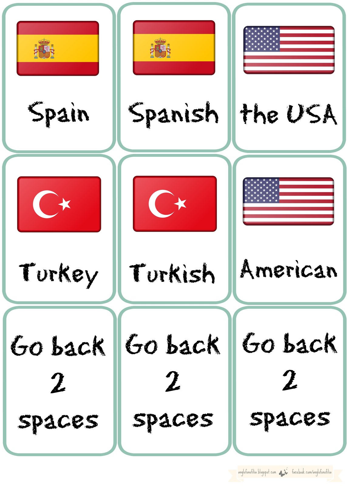 Countries & Nationalities Board Game Langrus