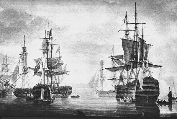 This picture shows ships that the British Navy (Royal Navy) used ...