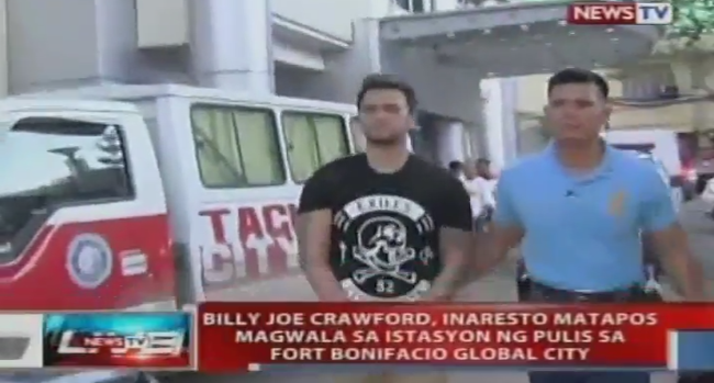 Billy Crawford Arrested and Now Detained at Fort Bonifacio Global City Police Station Billy Crawford Arrested and Now Detained at Fort Bonifacio Global City Police Station