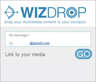 WizDrop receive Kirim File Media Besar untuk Setiap Alamat Email atau Telepon Seluler