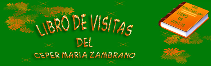 Libro de visitas del CEPER Maria Zambrano