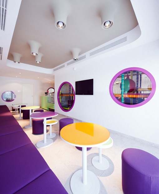 Modern Asian Residence Purple Cafe Interior Designs Ideas