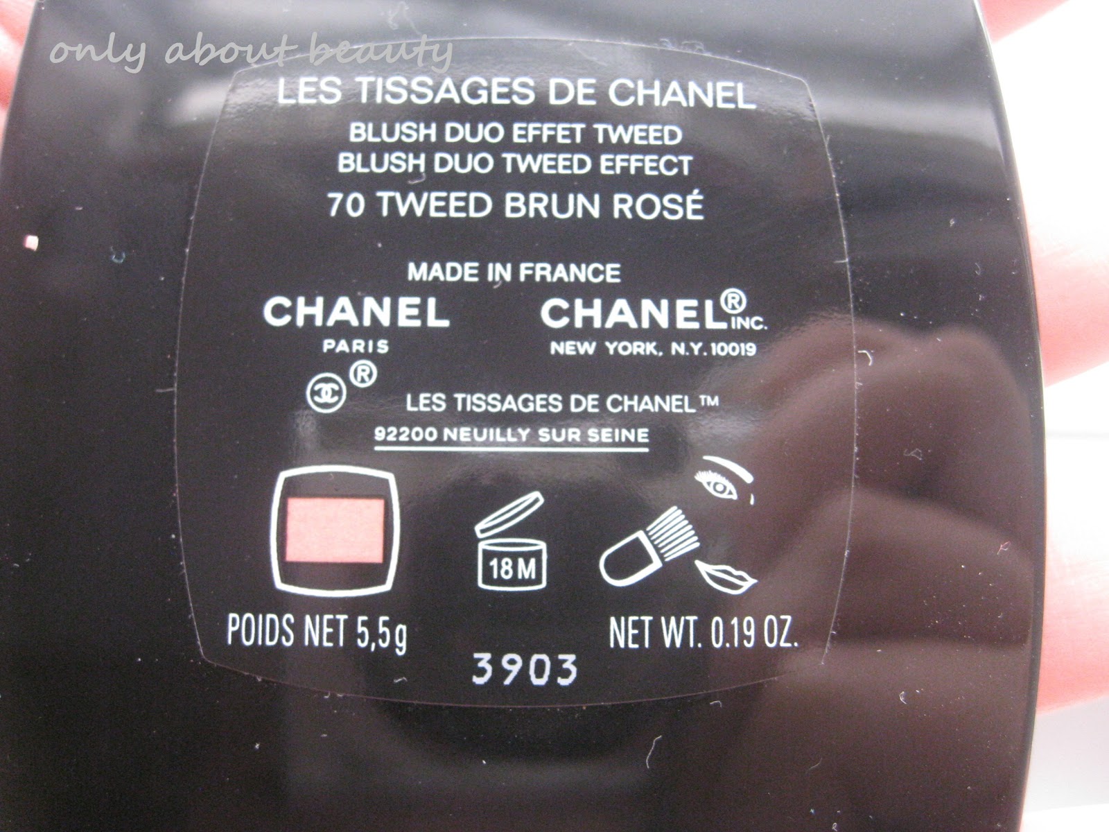 les Tissages De Chanel Blush Duo Tweed Effect 70 Tweed Brun Rose