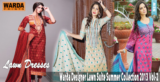 Warda Designer Lawn Suits Summer Collection 2013 Vol-2