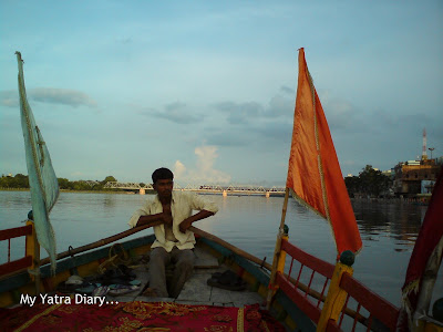 Our Boatman during the Yamuna Boat ride in Mathura