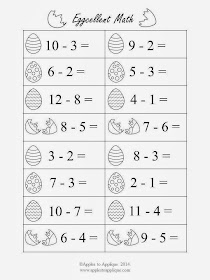 Apples to Applique: Eggcellent Math Easter Printables