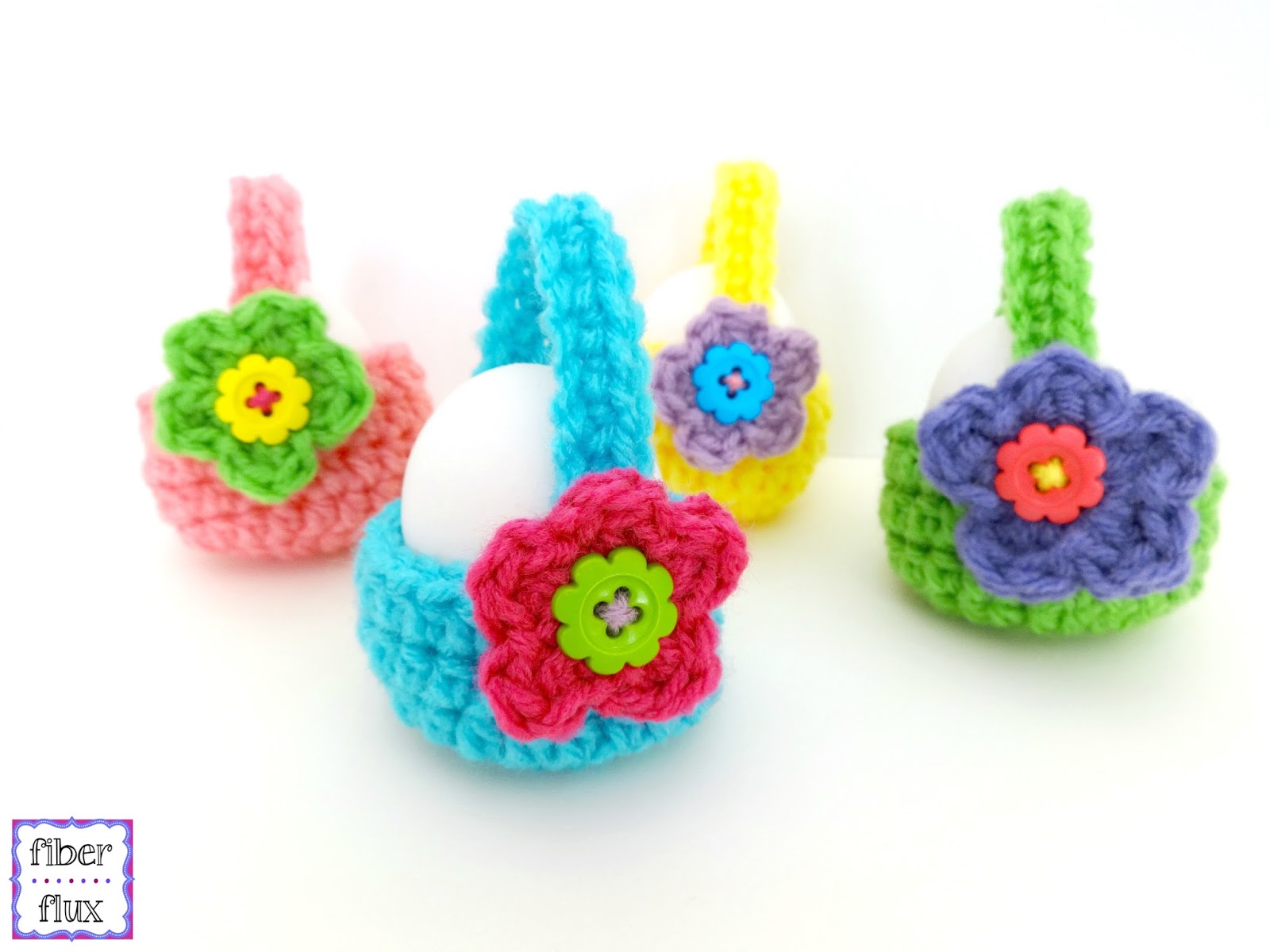 Fiber Flux Free Crochet Pattern...Little Egg Baskets!