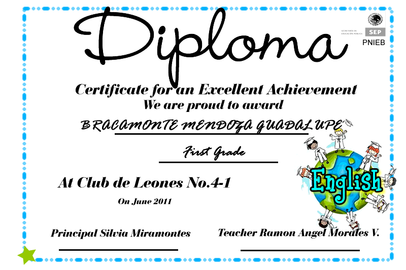 teaching makes me happy! English Diploma Sample