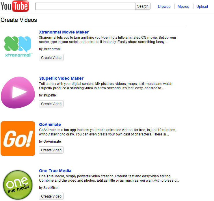 YouTube Enables Users to Create Videos with Third-Party Applications